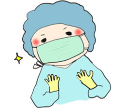 We work at a Hospital. sticker #7476266