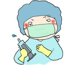 We work at a Hospital. sticker #7476267