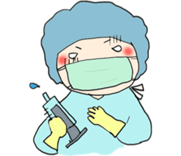 We work at a Hospital. sticker #7476267