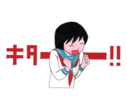 Cute schoolgirl 2 sticker #7476551