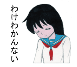 Cute schoolgirl 2 sticker #7476553