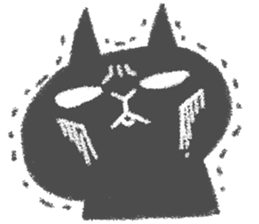 Japanese Black cat "KURONEKO" sticker #7477435