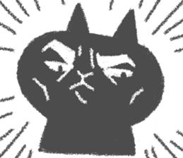 Japanese Black cat "KURONEKO" sticker #7477436