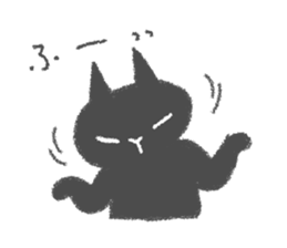 Japanese Black cat "KURONEKO" sticker #7477444