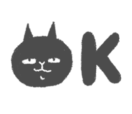 Japanese Black cat "KURONEKO" sticker #7477449
