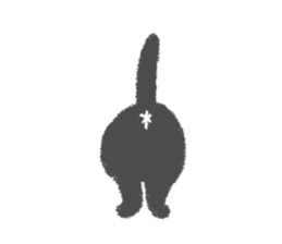 Japanese Black cat "KURONEKO" sticker #7477452