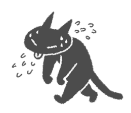 Japanese Black cat "KURONEKO" sticker #7477455