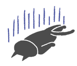 Japanese Black cat "KURONEKO" sticker #7477456