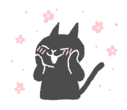 Japanese Black cat "KURONEKO" sticker #7477458