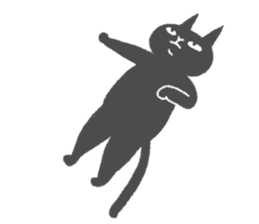 Japanese Black cat "KURONEKO" sticker #7477462