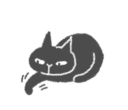 Japanese Black cat "KURONEKO" sticker #7477467