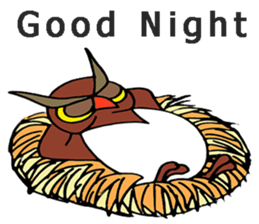 Little Bull dog & Owl Owl Best friends sticker #7478310