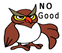 Little Bull dog & Owl Owl Best friends sticker #7478316