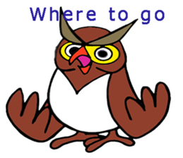 Little Bull dog & Owl Owl Best friends sticker #7478328