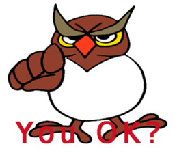 Little Bull dog & Owl Owl Best friends sticker #7478339