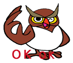 Little Bull dog & Owl Owl Best friends sticker #7478340