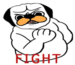 Little Bull dog & Owl Owl Best friends sticker #7478341