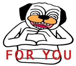 Little Bull dog & Owl Owl Best friends sticker #7478344