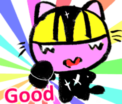 Black cat kun half Nora living[English] sticker #7478468