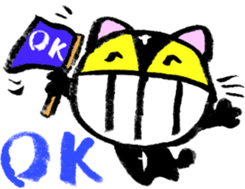 Black cat kun half Nora living[English] sticker #7478471