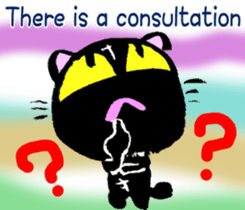 Black cat kun half Nora living[English] sticker #7478474