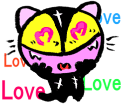 Black cat kun half Nora living[English] sticker #7478486