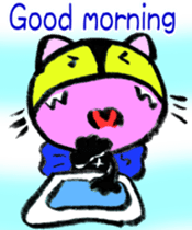 Black cat kun half Nora living[English] sticker #7478488