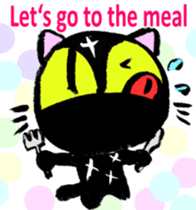 Black cat kun half Nora living[English] sticker #7478491