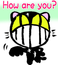 Black cat kun half Nora living[English] sticker #7478492