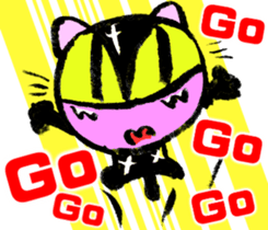 Black cat kun half Nora living[English] sticker #7478493