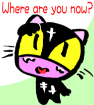 Black cat kun half Nora living[English] sticker #7478495