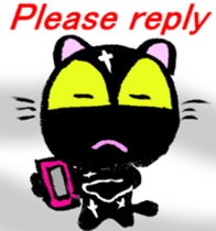 Black cat kun half Nora living[English] sticker #7478497