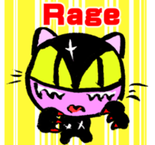 Black cat kun half Nora living[English] sticker #7478498