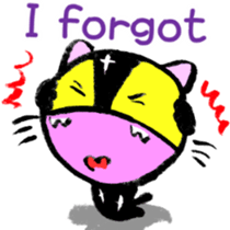 Black cat kun half Nora living[English] sticker #7478499