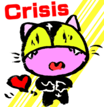 Black cat kun half Nora living[English] sticker #7478500