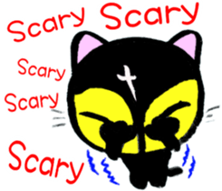 Black cat kun half Nora living[English] sticker #7478501