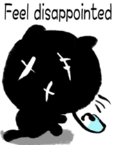 Black cat kun half Nora living[English] sticker #7478503