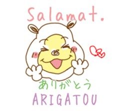 White bear. Tagalog and Japanese. Vol.3. sticker #7479280