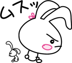 Baby rabbit and stuffed animal Mimi sticker #7479794