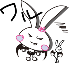 Baby rabbit and stuffed animal Mimi sticker #7479821