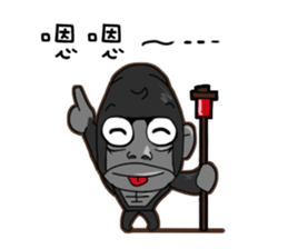 North seven ape everyday language 1 sticker #7480123