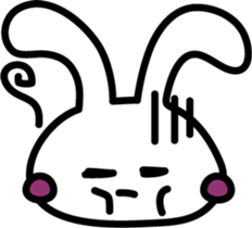 Rabbit expression sticker #7481193