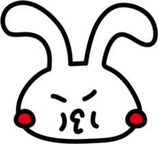 Rabbit expression sticker #7481198