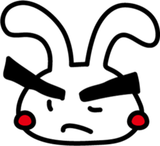 Rabbit expression sticker #7481199