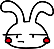 Rabbit expression sticker #7481202