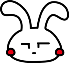 Rabbit expression sticker #7481206