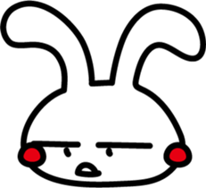 Rabbit expression sticker #7481226