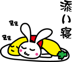 Omelet and rabbit sticker #7481397