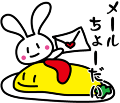 Omelet and rabbit sticker #7481400