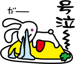 Omelet and rabbit sticker #7481410